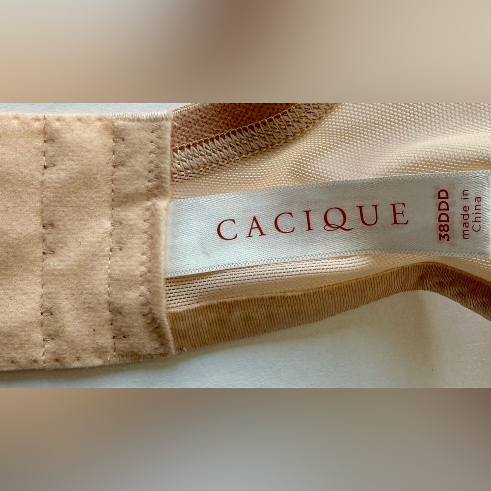 Cacique (from Lane Bryant) Cream Contour Bra Seamless Underwire - 38DDD - Picture 3 of 3